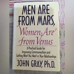 Hardcover book “Men are from Mars, Women are from Venus” by John Gray, PH D